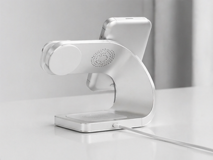 DeskCharge Metal 4w1 – Magnetyczna Stacja Ładująca Premium